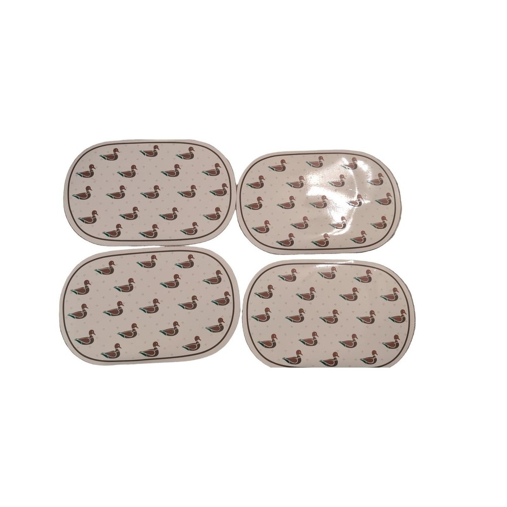 Town & Country Linens Mallard Placemat Set 4 2691VPM Cream Brown Green Hong Kong